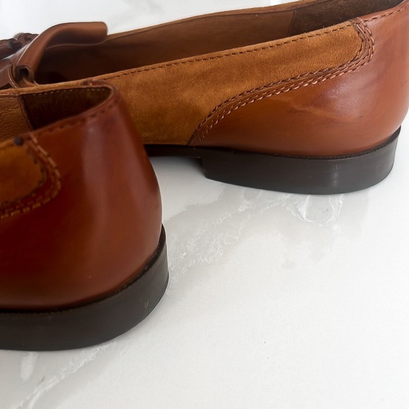 Vintage Bally Brown Leather and Suede Fringe Tassel Loafers Womens Sz EU 39.5 - Picture 14 of 16